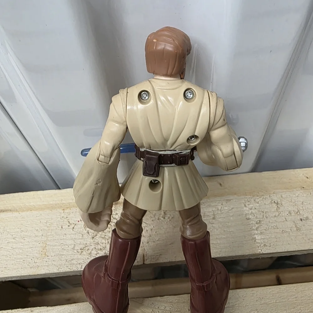 Hasbro Beige and Brown Action Figure with Blue Lightsaber - Picture 3 of 5